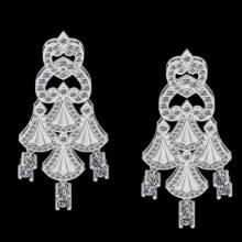 2.91 Ctw VS/SI1 Diamond 14K White Gold Dangling Earrings (ALL DIAMOND ARE LAB GROWN )