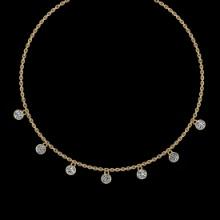1.05 CtwVS/SI1 Diamond Prong Set 14K Yellow Gold Yard Necklace (ALL DIAMOND ARE LAB GROWN )