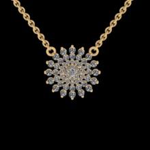 0.74 CtwVS/SI1 Diamond 14K Yellow Gold Necklace (ALL DIAMOND ARE LAB GROWN)