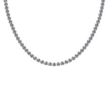 12.90 Ctw VS/SI1 Diamond 14K White Gold Necklace (ALL DIAMOND ARE LAB GROWN)