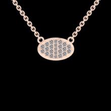 0.45 CtwVS/SI1 Diamond 14K Rose Gold Necklace (ALL DIAMOND ARE LAB GROWN)