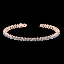 1.05 CtwVS/SI1 Diamond 14K Rose Gold Bracelet (ALL DIAMOND ARE LAB GROWN)