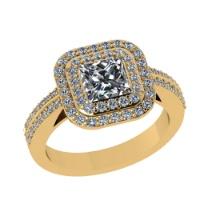 1.70 Ctw VS/SI1 Diamond 14K Yellow Gold Engagement Ring (ALL DIAMOND ARE LAB GROWN )