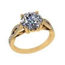 2.44 Ctw VS/SI1 Diamond 14K Yellow Gold Engagement Ring (ALL DIAMOND ARE LAB GROWN )