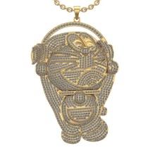11.44 Ctw VS/SI1 Diamond 14K Yellow Gold Hip Hop Style Necklace