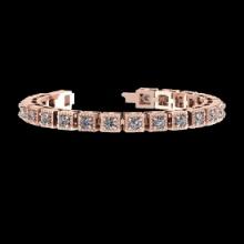 1.29 Ctw VS/SI1 Diamond 14K Rose Gold Bracelet (ALL DIAMOND ARE LAB GROWN)