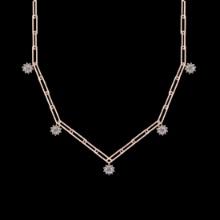 1.10 CtwVS/SI1 Diamond 14K Rose Gold Necklace (ALL DIAMOND ARE LAB GROWN)