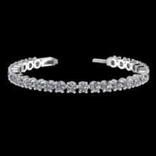 1.05 Ctw VS/SI1 Diamond 14K White Gold Bracelet (ALL DIAMOND ARE LAB GROWN)