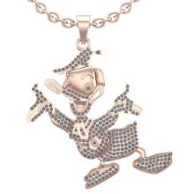 1.60 Ctw VS/SI1 Diamond 14K Rose Gold Hip Hop Style Necklace (ALL DIAMOND LAB GROWN )