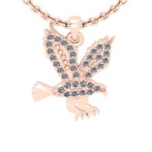 0.28 Ctw VS/SI1 Diamond 14K Rose Gold Eagle Necklace(ALL DIAMOND ARE LAB GROWN )