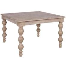 Casartis Living James 48" Square Farmhouse Wood Dining Table in Natural