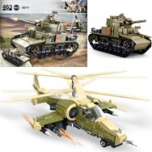 Military Tanks & Helicopter Building Kits