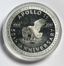 2019 Apollo 11 50th Anniversary 1 ozt Silver