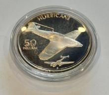 50 Dollars (WWII British Hurricane) - Islas Marshall