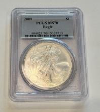 2009 $1 American Silver Eagle Coin PCGS MS70