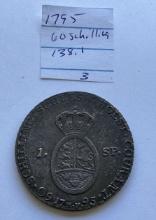 1795 CHRISTIAN VII OF DENMARK 60 SCHILLING COIN