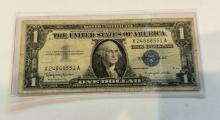 1957-B Series One Dollar Blue Seal Note - Washington Bill