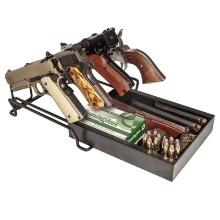Liberty Table Top 4 Gun Quick Draw Pistol Rack, Slide out drawer NEW