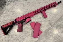 Pink cerakoted pink punisher bushmaster ar-15