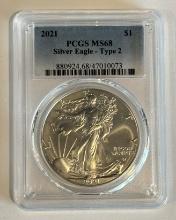 2021 $1 Silver Eagle Coin Type II - PCGS MS68