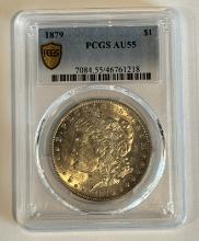 1879 Morgan Silver Dollar Coin - PCGS AU55
