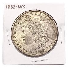 1882-O/S Morgan Silver Dollar ABOUT UNCIRCULATED