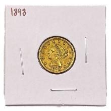 1898 $2.50 Gold Quarter Eagle AU+