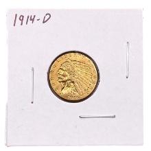$1914-D $2.50 Gold Quarter Eagle VERY FINE
