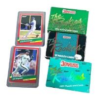 Donruss Rookies sets 87, 90, 91. 87, 90 in cello. McGwire, Maddux, Bo Bagwell Irod RC