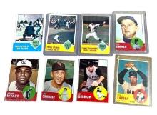 1963 Topps Baseball lot of 8 with Maris, Ford, nice lot