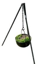 Tripod w/ Hanging Pot (cracked and mended)