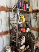 Shelf and Contents, fluids, grease gun and more