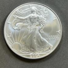 2004 US Silver Eagle .999 Fine Silver, GEM UNC