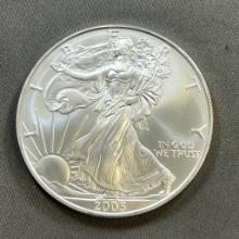 2005 US Silver Eagle .999 Fine Silver, GEM UNC