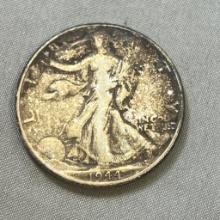 1944 US Walking Liberty Half Dollar, 90% Silver