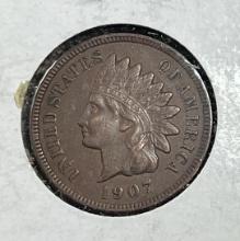 1907 Indiancent Cent, FULL LIBERTY