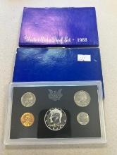 2- 1968 US Proof Sets, includes one 40% Silver Half per set, SELLS TIMES THE MONEY