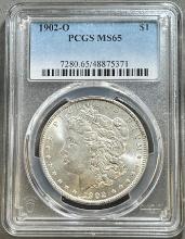 L@@K 1902-O Morgan Silver Dollar in PCGS MS65 holder