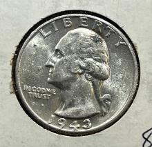 1943 Washington Quarter, 90% silver