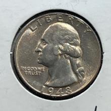 1948-D Washington Quarter, 90% silver