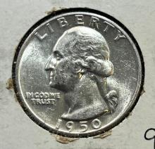 1950 Washington Quarter, 90% silver