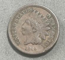 1860 Indianhead Cent, second year