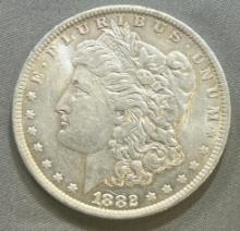 1882-O Morgan Silver Dollar, 90% Silver