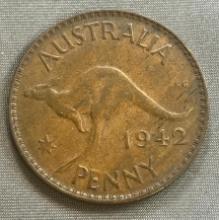 1942 Australia One Penny coin