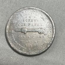Troy, New York, Plow on Obverse Hard Times Token