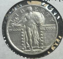 1923 Standing Liberty Quarter Dollar, 90% Silver
