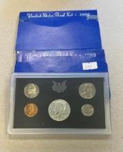 2- 1968 US Mint Proof Set, each one has a 40% Silver Quarter included, SELLS TIMES THE MONEY