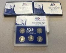 3- 2000 US Mint Proof Sets, QUARTERS ONLY, SELLS TIMES THE MONEY