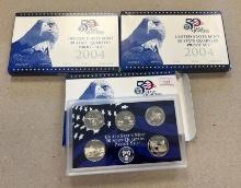 3- 2004 US Mint Proof Sets, QUARTERS ONLY, SELLS TIMES THE MONEY