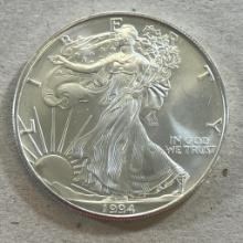 1994 US Silver Eagle Dollar Coin, .999 Fine Silver